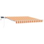 Toldo Retráctil Manual con LED en Amarillo y Naranja 350x250 cm | Foro24.es | Tu tienda online para hogar, jardín y más Foro24.es