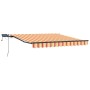 Toldo retráctil manual con LED amarillo y naranja 350x250 cm by , Awnings - Ref: Foro24-3330254, Price: 417,01 €, Discount: %
