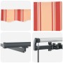 Toldo retráctil manual con LED amarillo y naranja 350x250 cm by , Awnings - Ref: Foro24-3330254, Price: 417,01 €, Discount: %