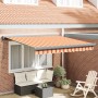 Toldo Retráctil Manual - Amarillo y Naranja 350x250 cm