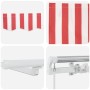 Toldo Retráctil Manual con Rayas Rojas y Blancas LED 350x250 cm by , Awnings - Ref: Foro24-3330268, Price: 272,37 €, Discount: %