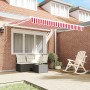 Toldo Retráctil Automático Rayas Rojas y Blancas 350x250 cm by , Awnings - Ref: Foro24-3330276, Price: 310,38 €, Discount: %