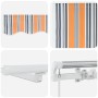 Toldo Manual Retráctil con Rayas Multicolor 350x250 cm | Foro24.es | Tu tienda online para hogar, jardín y más Foro24.es