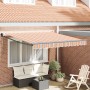 Toldo retráctil automático de rayas multicolor 350x250 cm by , Awnings - Ref: Foro24-3330296, Price: 267,51 €, Discount: %