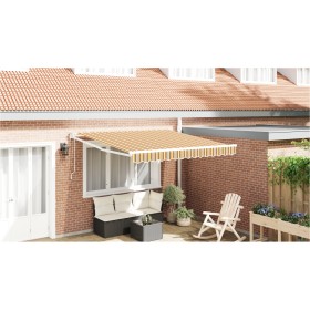 Toldo Retráctil Automático a Rayas Multicolor 350x250 cm by , Awnings - Ref: Foro24-3330312, Price: 312,19 €, Discount: %
