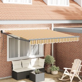 Toldo Retráctil Automático Rayas Multicolores