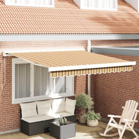 Toldo Manual Retráctil Rayas Multicolores 350x250 cm by , Awnings - Ref: Foro24-3330315, Price: 819,04 €, Discount: %