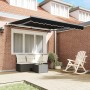 Toldo Manual Retráctil Negro 350x250 cm, Tela de Repuesto para Toldo para Estructura de 3,5x2,5 m Negra by , Awnings - Ref: F...