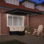 Toldo retráctil automático con LED Negro 350x250 cm, Tela de reemplazo para toldo para marco de 3.5x2.5 m Negro by , Awnings ...