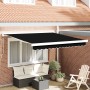Toldo Manual Retráctil Negro 350x250 cm, Tela de Reemplazo para Toldo para Marco de 3.5x2.5 m Negro by , Awnings - Ref: Foro2...