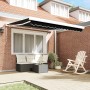 Toldo Manual Retráctil Negro 350x250 cm, Tela de Reemplazo para Toldo para Marco de 3.5x2.5 m Negro by , Awnings - Ref: Foro2...