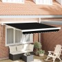 Toldo Retráctil Automático Negro 350x250 cm, Tela de Reemplazo para Toldo de 3.5x2.5 m Marco Negro by , Awnings - Ref: Foro24...