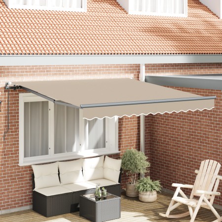 Toldo Retráctil Manual Beige 350x250 cm, Tela de recambio para toldo para marco de 3.5x2.5 m Beige by , Awnings - Ref: Foro24...