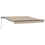 Toldo Retráctil Automático Beige 350x250 cm, Tela de Reemplazo para Toldo para marco de 3.5x2.5 m Beige by , Awnings - Ref: F...