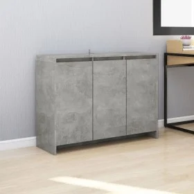 Graue Beton-Sperrholz-Sideboard 102x33x75 cm von vidaXL, Sideboards - Ref: Foro24-809777, Preis: 120,25 €, Rabatt: %