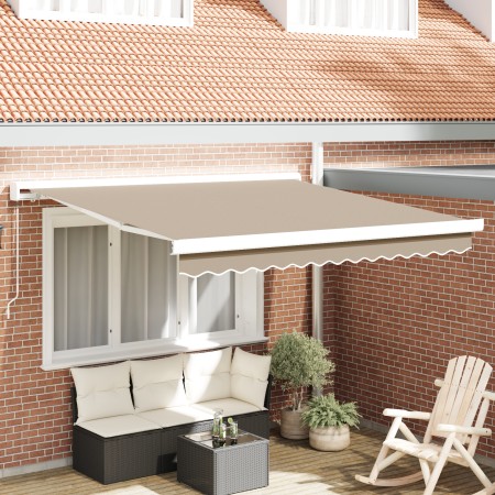 Toldo Retráctil Manual Beige 350x250 cm, Tela para Reemplazo de Toldo para Estructura de 3.5x2.5 m Beige by , Awnings - Ref: ...