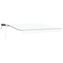 Toldo manual retráctil con LED Blanco 350x250 cm, Tela de reemplazo para toldo de 3,5x2,5 m Blanco by , Awnings - Ref: Foro24...