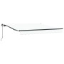 Toldo Retráctil Manual Blanco 350x250 cm, Tela de Repuesto para Toldo de 3,5x2,5 m Marco Blanco by , Awnings - Ref: Foro24-33...
