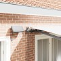 Toldo retráctil manual con LED blanco 350x250 cm, Tela de repuesto para toldo para marco de 3.5x2.5 m blanco by , Awnings - R...