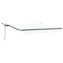Toldo Retráctil Automático con LED Blanco 350x250 cm, Tela de Reemplazo para Toldo de 3.5x2.5 m Blanco by , Awnings - Ref: Fo...