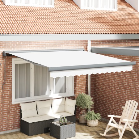 Toldo Retráctil Manual  Blanco 350x250 cm, Tela de Repuesto para Toldo  de 3,5x2,5 m Blanco | Foro24.es | Tu tienda online para hogar, jardín y más Foro24.es