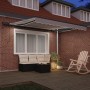 Toldo Manual Retráctil con LED Gris Claro 350x250 cm, Tela de repuesto para toldo de 3,5x2,5 m Marco Gris Claro by , Awnings ...