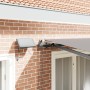 Toldo Manual Retráctil con LED Gris Claro 350x250 cm, Tela de repuesto para toldo de 3,5x2,5 m Marco Gris Claro by , Awnings ...
