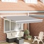 Toldo Retráctil Manual Gris 350x250 cm, Tela de Reemplazo para Toldo para Marco de 3.5x2.5 m Gris Claro by , Awnings - Ref: F...