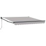 Toldo Retráctil Automático Gris 350x250 cm, Tejido de Reemplazo para Toldo para Marco de 3.5x2.5 m Gris Claro by , Awnings - ...