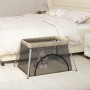 Laufstall für Babys mit Matratze aus taupegrauem Leinenstoff von vidaXL, Baby-Laufgitter - Ref: Foro24-10303, Preis: 67,51 €,...