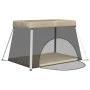 Parque infantil para bebés con colchón tela lino gris taupé de vidaXL, Parques para bebés - Ref: Foro24-10303, Precio: 66,85 ...