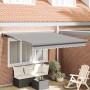 Toldo Retráctil Automático Gris Claro 350x250 cm, Tela de Repuesto para Toldo de 3,5x2,5 m Marco Gris Claro by , Awnings - Re...