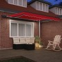 Toldo Manual Retráctil  con LED Rojo 350x250 cm, Tejido de Reemplazo para Toldo  de 3.5x2.5 m en Rojo | Foro24.es | Tu tienda online para hogar, jardín y más Foro24.es