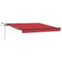 Toldo Retráctil Automático con LED Rojo 350x250 cm, Tela de Reemplazo para Toldo para Marco de 3.5x2.5 m Rojo by , Awnings - ...