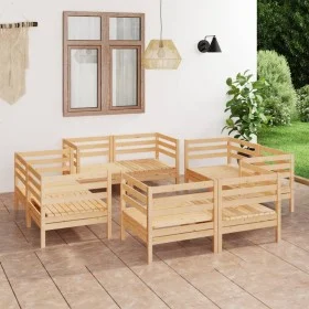 Gartenmöbel-Set 8-teilig aus massivem Kiefernholz von vidaXL, Gartensets - Ref: Foro24-3082427, Preis: 355,32 €, Rabatt: %