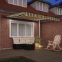 Toldo Retráctil Manual  con LED Verde y Amarillo 350x250 cm, Tela de Reemplazo para Toldo  de 3.5x2.5 m Verde y Amarillo | Foro24.es | Tu tienda online para hogar, jardín y más Foro24.es