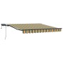 Toldo Retráctil Manual  con LED Verde y Amarillo 350x250 cm, Tela de Reemplazo para Toldo  de 3.5x2.5 m Verde y Amarillo | Foro24.es | Tu tienda online para hogar, jardín y más Foro24.es