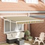 Toldo Retráctil Manual Verde y Amarillo 350x250 cm, Tela de Recambio para Toldo de 3,5x2,5 m Verde y Amarillo by , Awnings - ...