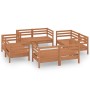 Juego muebles de jardín 8 pzas madera maciza pino marrón miel de vidaXL, Conjuntos de jardín - Ref: Foro24-3082430, Precio: 4...