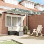 Toldo Retráctil Manual Verde y Blanco 350x250 cm,  Tela de Reemplazo para Toldo de 3,5x2,5 m Estructura Verde y Blanco | Foro24.es | Tu tienda online para hogar, jardín y más Foro24.es