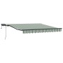 Toldo Manual Retráctil con LED Verde y Blanco 350x250 cm, Tela de Repuesto para Toldo de 3,5x2,5 m Marco Verde y Blanco by , ...