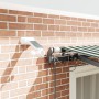 Toldo Retráctil Automático con LED Verde y Blanco 350x250 cm, Tela de Reemplazo para Toldo de 3.5x2.5 m Marco Verde y Blanco ...