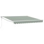 Toldo Retráctil Automático  Verde y Blanco 350x250 cm, Tela de Repuesto para Toldo  para Marco de 3.5x2.5 m Verde y Blanco | Foro24.es | Tu tienda online para hogar, jardín y más Foro24.es