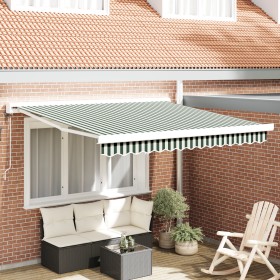 Comprar Toldo Retráctil Automático Verde y Blanco