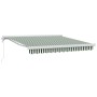 Toldo Retráctil Automático Verde y Blanco 350x250 cm, Tela de Repuesto para Toldo de 3.5x2.5 m Estructura Verde y Blanca von ...