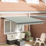 Toldo Retráctil Manual Verde y Blanco 350x250 cm,  Tela de Reemplazo para Toldo de 3.5x2.5 m Verde y Blanco | Foro24.es | Tu tienda online para hogar, jardín y más Foro24.es