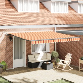 Toldo Retráctil Automático con LED Amarillo y Naranja 400x300 cm by , Awnings - Ref: Foro24-3330534, Price: 577,01 €, Discoun...