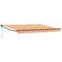 Toldo Retráctil Automático Amarillo y Naranja 400x300 cm by , Awnings - Ref: Foro24-3330538, Price: 368,80 €, Discount: %