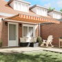Toldo Retráctil Automático Amarillo y Naranja 400x300 cm by , Awnings - Ref: Foro24-3330538, Price: 368,80 €, Discount: %