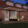 Toldo Retráctil Automático con Raya Multicolor LED 400x300 cm by , Awnings - Ref: Foro24-3330566, Price: 577,59 €, Discount: %